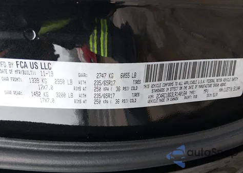2020 Chrysler Pacifica Touring L from USA, damaged, VIN 2C4RC1BG3LR140164